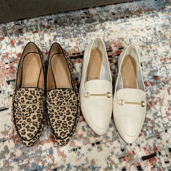 crown & ivy Shoes - Lot of two crown & IVY womens loafers sz 10 cheetah and cream
